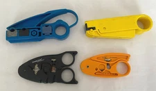 4 Cable Cutter/Stripper Tools FLUKE CAT 5 Cable Prep CPT-6590 Paladin & SARGENT