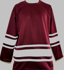 2 Hockey jerseys FOR MEN/WOMEN, NEW, size MEDIUM, Burgundy/white, made in USA.