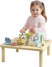 Wooden Activity Table Kids Toddler Learning Play Centre Stand Up Age 2-5