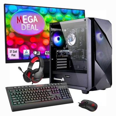Gaming PC Set Ryzen 7 5700X 32GB 1TB SSD RTX 5060 + MSI PRO MP273A 27''