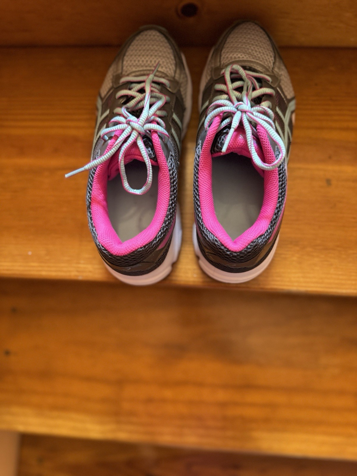 ASICS Girls Gray Pink White Breathable Mesh Lace Up Low Top Sneakers thumbnail 3