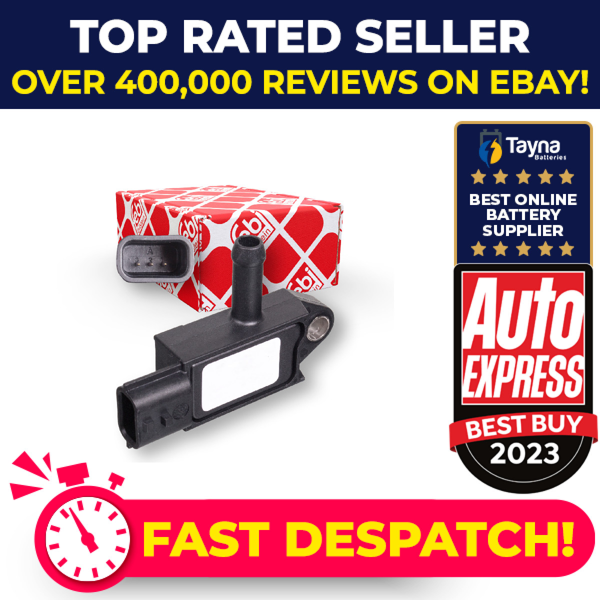 Exhaust Pressure Sensor fits NISSAN QASHQAI J10 1.5D 06 to 13 227555X20C Febi