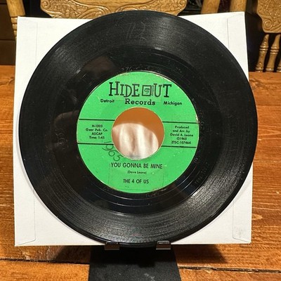RARE Detroit Garage 45 Record The 4 Of Us Hideout  Batman/You Gonna Be Mine  VG