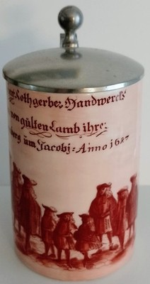 Bierkrug ZD. Porzellan  Nürnberg Gerber-Handwerk ca. 0,5L
