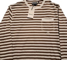 NWT Barbour Durnage Men's Crew Military Brown Sweatshirt Size XL Long Sleeve