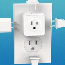 5-Way Wall Outlet Extender Multi Plug Splitter Power Adapter for Home Travel