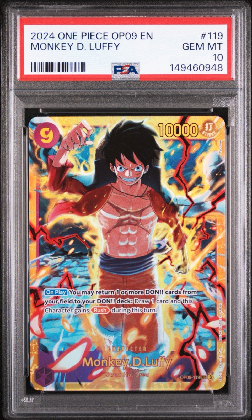 Monkey.D.Luffy (119) OP09-119 Emperors in the New World Foil PSA 10