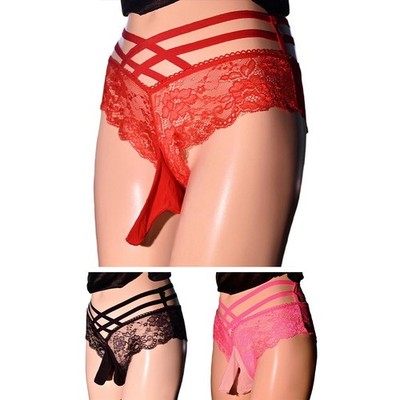 Herren Sexy Low Rise Schnürbeutel Strümpfe Unterwäsche Slips Atmungsaktiv Nylon