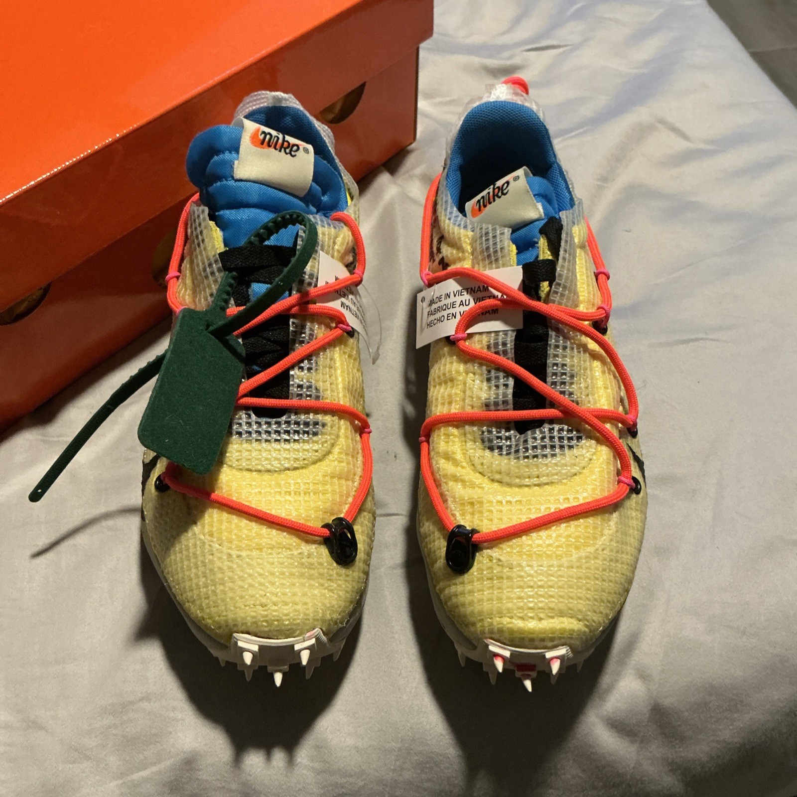 OFF WHITE X NIKE Taglia 5 5 W 4 M Nike Vapor Street x Off White Low Tour Giallo