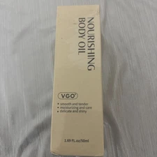 VGO Body Oil 1.69 fl oz whole body moisturizing sealed imperfect dusty box