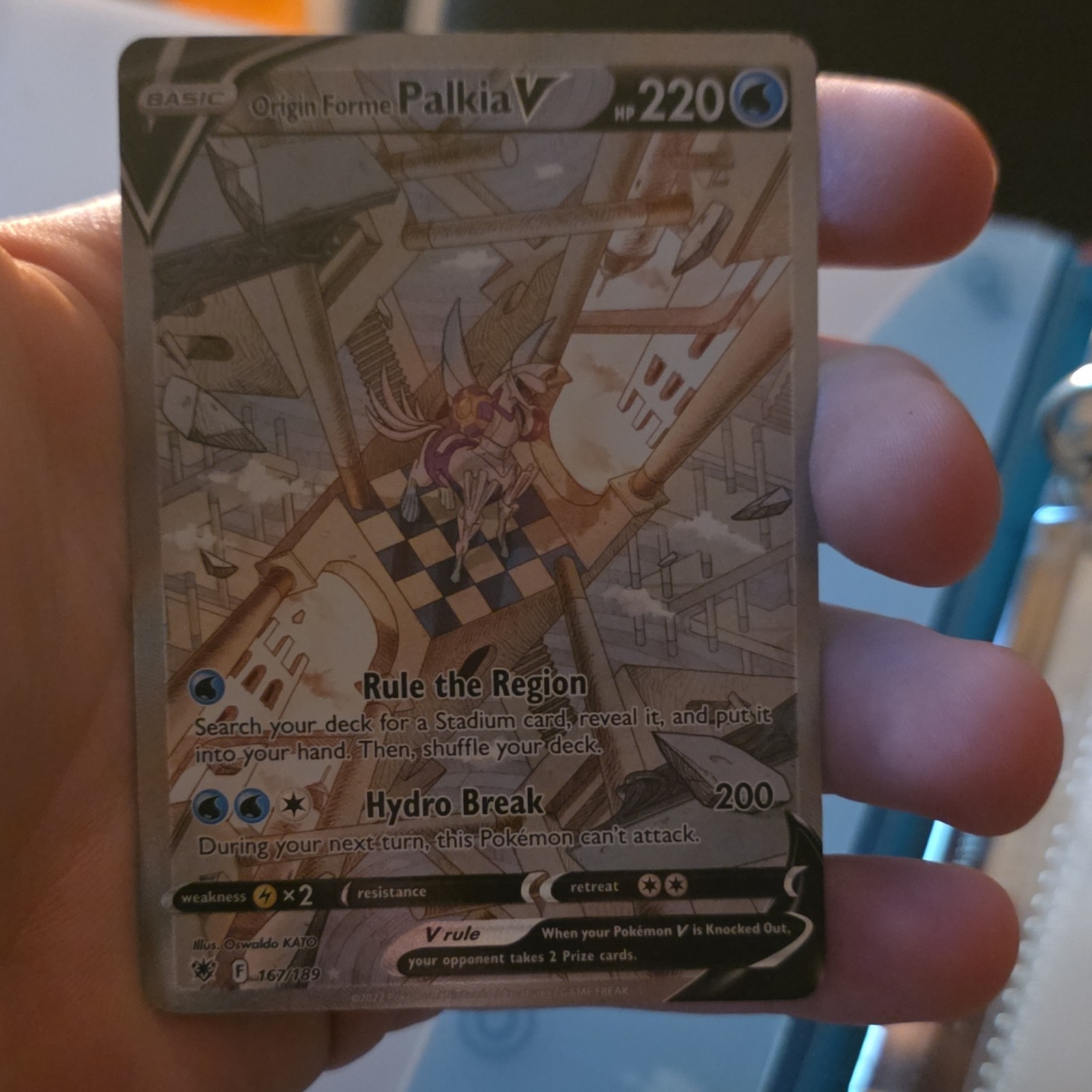 Pokémon Origin Forme Palkia V Full Art 167/189 Astral Radiance Holo English
