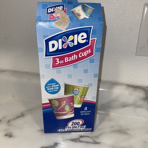Dixie 3 Oz Disposable Bath Cups 200 Ct Owls Multicolor Discontinued OPEN