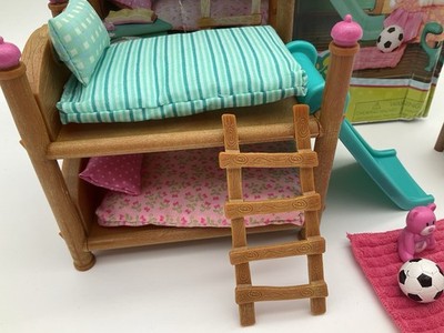 Lil Woodzeez Bunk Beds Bedroom Set 18 pieces Furniture Toys Lamp