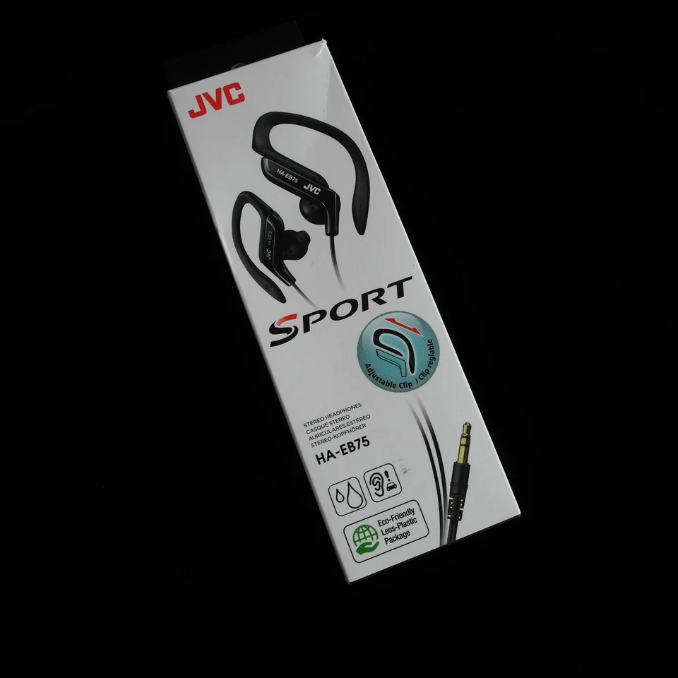 JVC HA-EB75 In-Ear Silver Sweat Resistant Sports Headphones with Adjustable Clip - Immagine 2 di 4