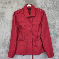 Talbots Jacket Womens Medium Red Utility Fiel...