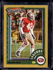 2022 Panini Classics #133 Ronnie Lott H2 Timeless Tributes Gold #/99
