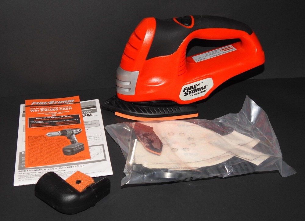 NEW Black & Decker Firestorm Sander 18 Volt Cordless 3 In 1 Detail Sander FS18S