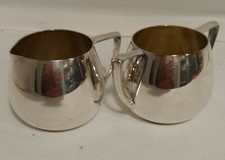 Empire Crafts Quadruple Silver Plate Creamer & Sugar Set with Nobility Plate Storage Bags — listing 2