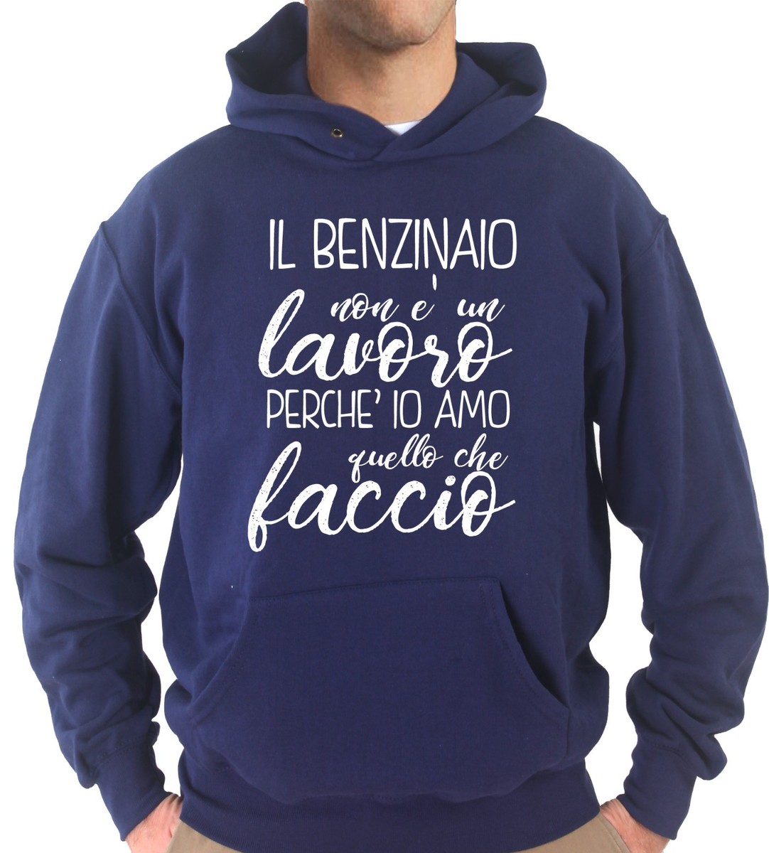 Felpa Con Cappuccio KJ2129 Il Benzinaio non è un Lavoro Perché Io