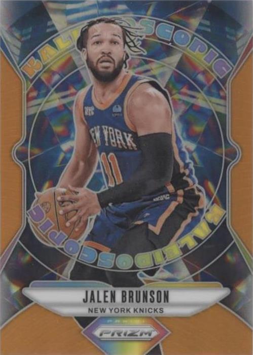 2024-25 Panini Prizm - Kaleidoscopic Jalen Brunson #9 Orange Prizm