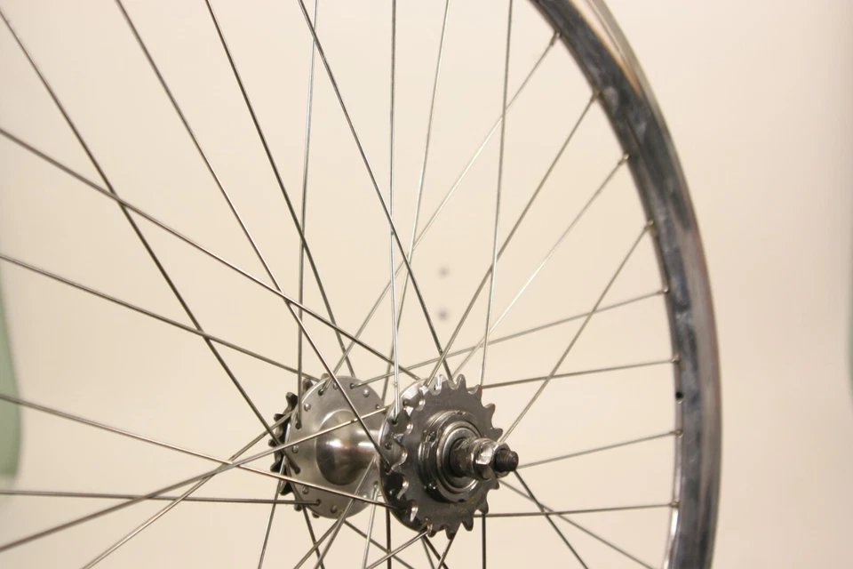 Rueda trasera Fuji 700c pulida abatible/flop engranaje y rueda libre WMSW atornillable 36h 120 mm R49 Foto 4 de 4