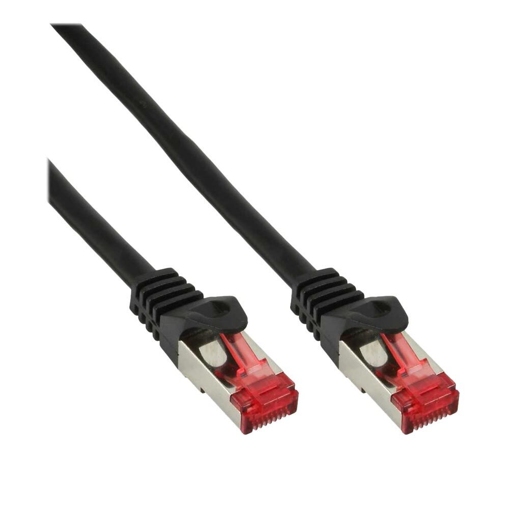Встраиваемый патчкабель schwarz 0,5м RJ45 с кнопками для крепления AWG27
