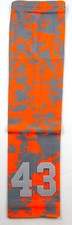 Custom Number Youth Adult Baseball Arm Sleeve Digital Camo Orange Gray Grey