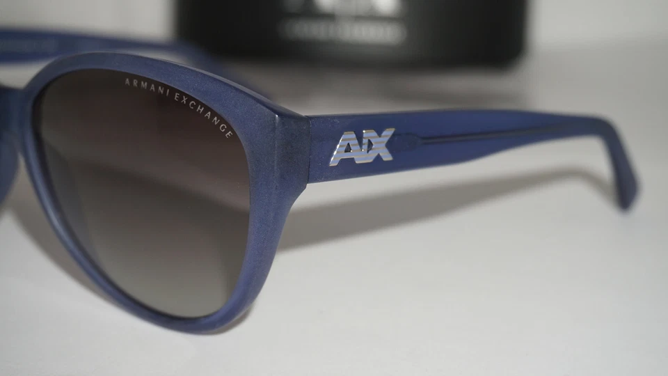 Gafas de sol Armani Exchange nuevas azules Cateye marrón AX4006 8024/11 59 14 135 Foto 4 de 4