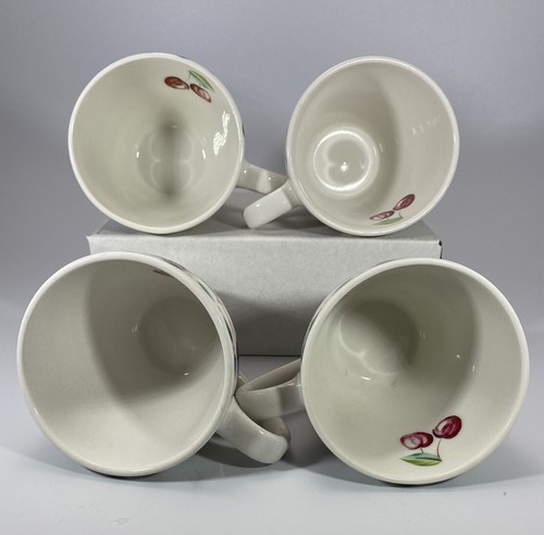 Farberware Mugs Cups Orchard 3060 Fruit 1996 Set of 4 Vintage 12 oz. - 第 6/6 張圖片