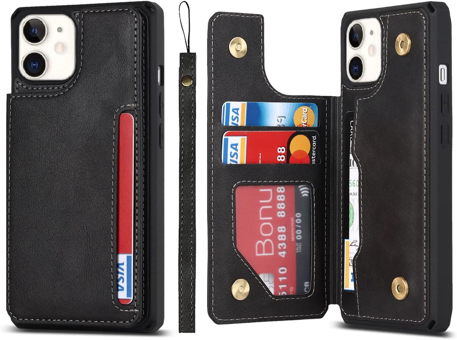 for Iphone 11 Case with Card Holder,Iphone 11 Wallet Case for Women Men,Phone Ca