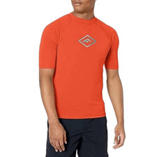 Kanu Surf Men's Paradise UPF 50 Short Sleeve Sun Protective Rashguard Swim Shir