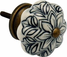 Vintage Door Knobs Ceramic Glass Cupboard Cabinet Drawer Pull Handles