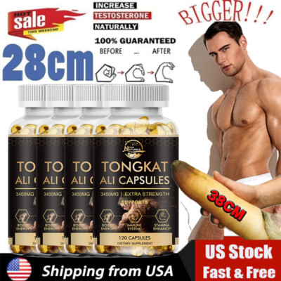 Male Enhancement Testosterone Booster 120 capsules Stamina Pills Men Performance