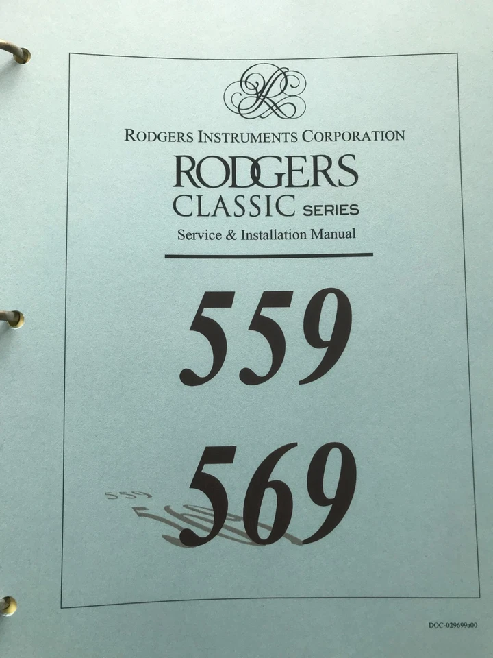 Manual de servicio/instalación Rodgers 578, 558/568, 559/569, I537, I557/C-577/C Foto 2 de 4