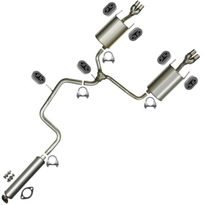 Stainless Steel Exhaust System Kit fits: 2003-2008 Pontiac Grand Prix 3.8L Dual