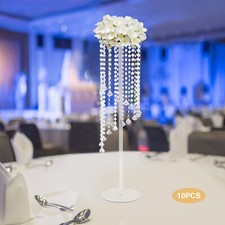 10 Crystal Flower Stand Wedding Centerpieces For Tables 80cm Tall Flower Stand