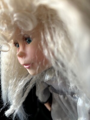Jacqueline Kent Gift Craft ''STAR'' Fairy Godmother 14'' White Crimped Hair. Silver