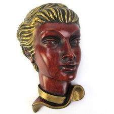 ACHATIT Maske Wandmaske Werkst&auml;tten Hans Schrimer Vintage Wall Mask 50s 60s #5