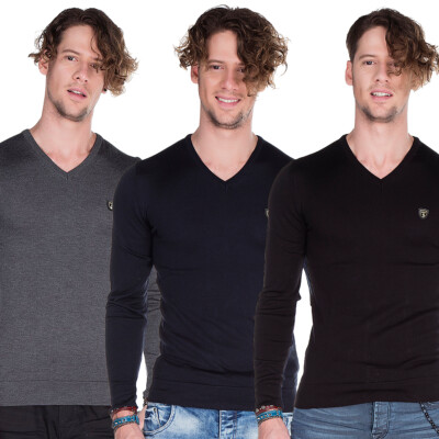 CIPO & BAXX Herren Pullover V-Ausschnitt CP149