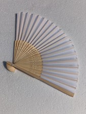 White Silk Folding Fans - Elegant Wedding Favors - Summer Party Favor 46