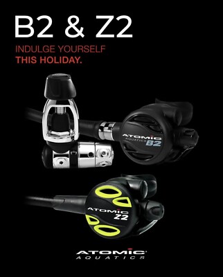 Atomic Aquatics B2 Regulator - Yoke - with Z2 Octopus  Free HP hose and PSI-SPG,