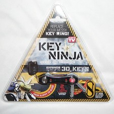 KEY NINJA Expanding Key Organizer Holds Up 30 Keys Dual LED Lights New