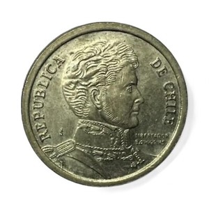 2012 Chile 10 Pesos Coin Bernardo O’Higgins Republica de Chile KM#228.2