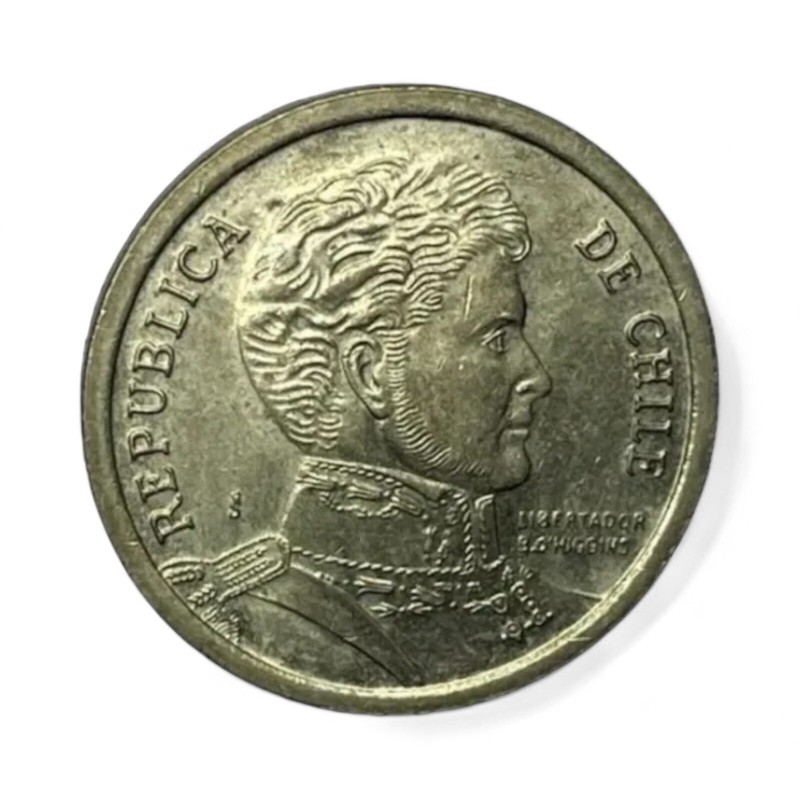 2012 Chile 10 Pesos Coin Bernardo O’Higgins Republica de Chile KM#228.2
