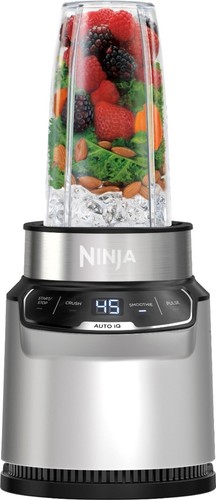 Ninja - Nutri-Blender Pro Personal Blender with Auto-iQ - Cloud Silver - Picture 2 of 6