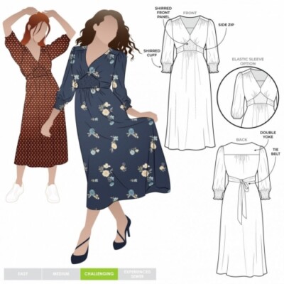 Style Arc Schnittmuster Philomena Kleid Größen 18-30