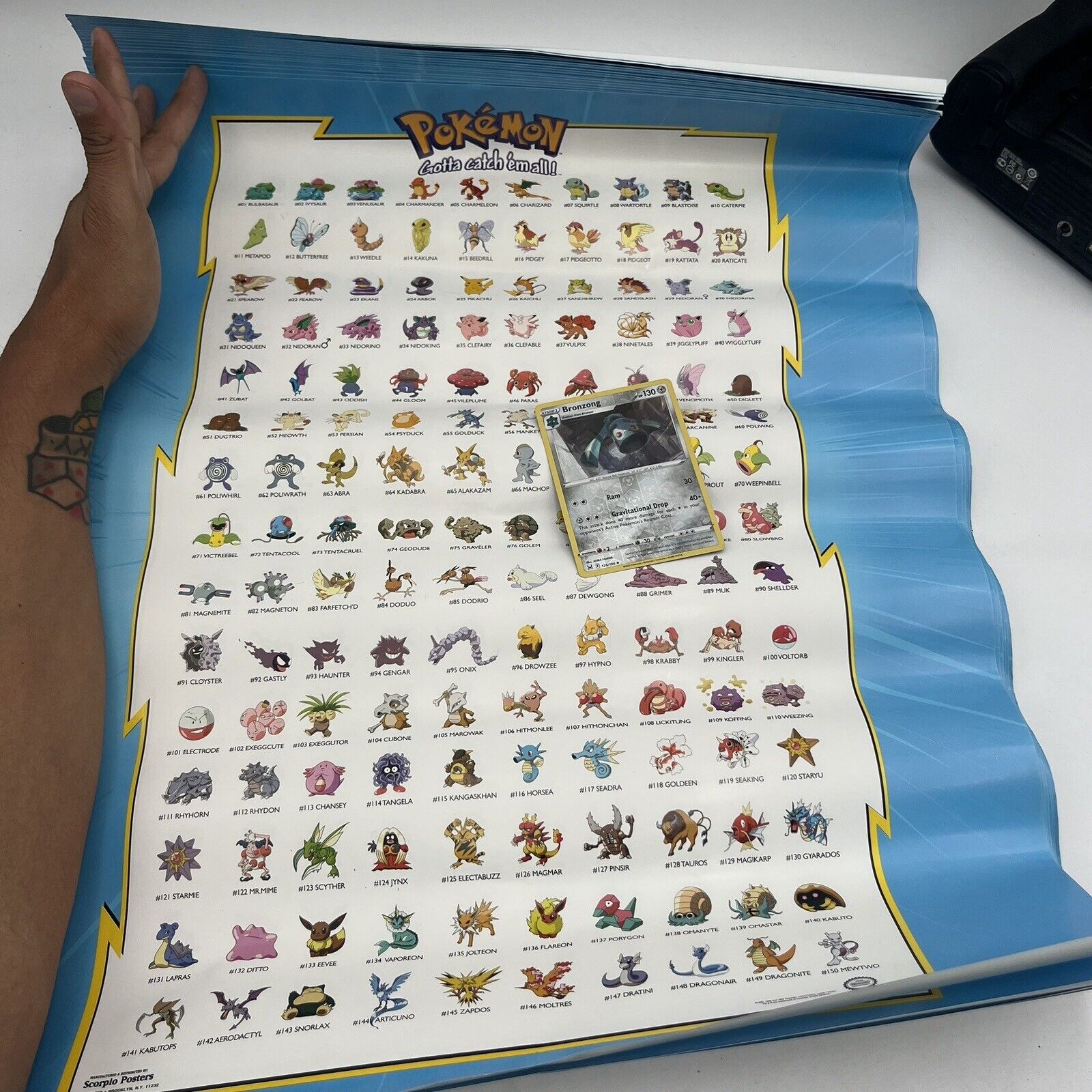 Pokemon Original 150 Characters Poster 22X34 Nintendo 1998 Gotta