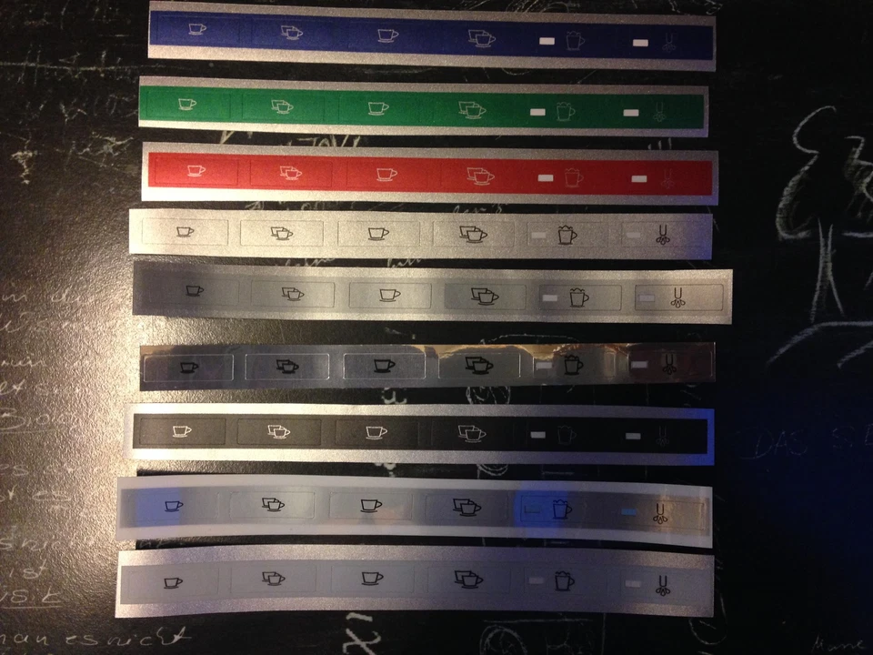 Jura Impressa S9 S7 Avantgarde XS90 XS95 Tastensymbol Aufkleber Sticker