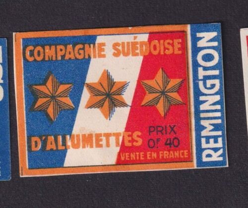 Ancienne  étiquette  allumettes France BN165562 Remington Années 30 - Afbeelding 1 van 1