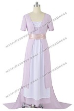 Titanic Cosplay Rose Purple Swim Gown Dress Costume Pink Coat Dress Outfits